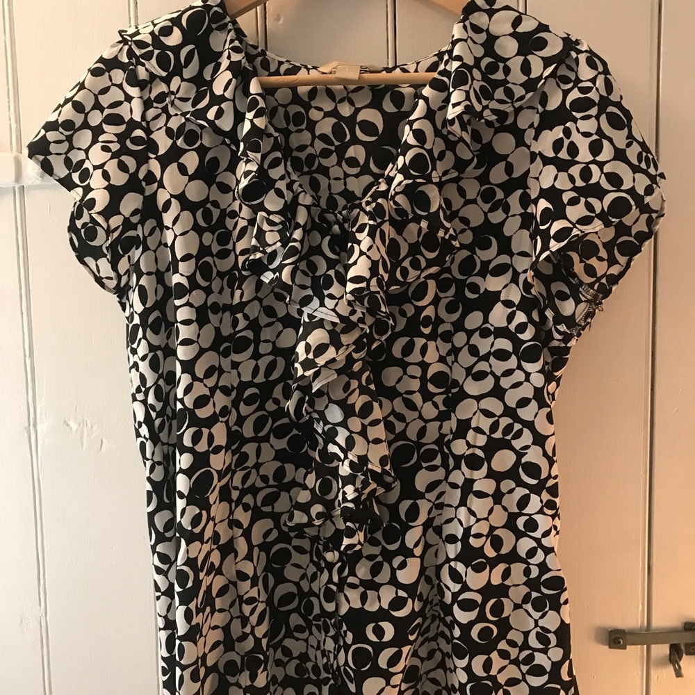 Banana Republic Black/White Blouse